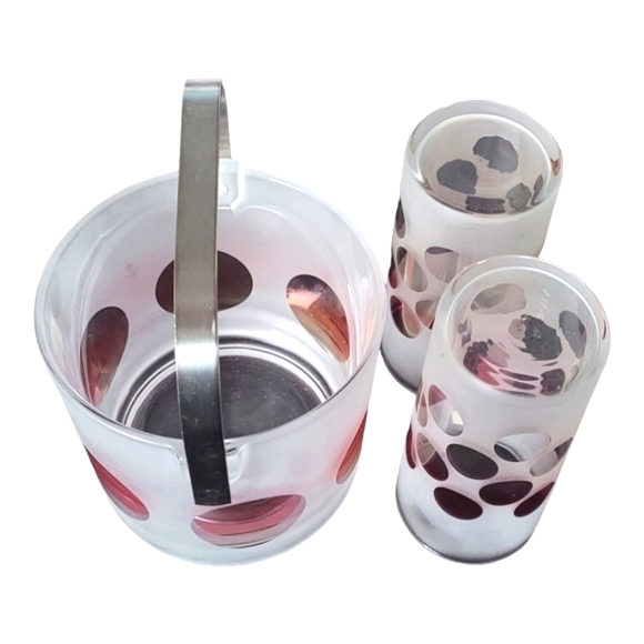 Birks Frosted Highball Glasses and Ice Bucket - Picture 7 of 9